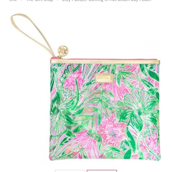 Lilly Pulitzer New Beach Day Pouch w/ Inside Pouch, Drink Holder, Towel Clips - Picture 14 of 15
